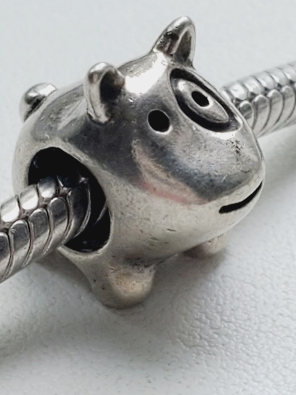 Vintage Pandora ALE Sterling Silver 925 Spot The Dog Canine Animal Bead Charm